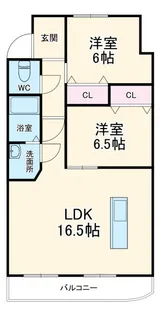 リアン【1階】の間取り