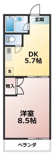 ヴィルヌーブ A棟【2階】の間取り