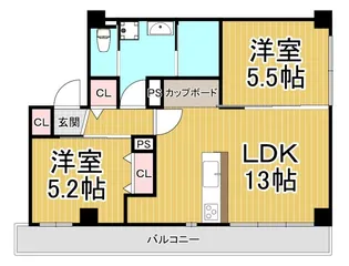ルクティア雅【2階】の間取り