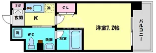 アーバンフラッツ上町【4階】の間取り