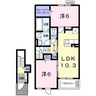 ディモーラ城見【2階】の間取り
