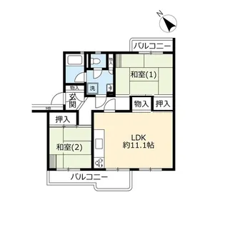 UR若葉台【5階】の間取り