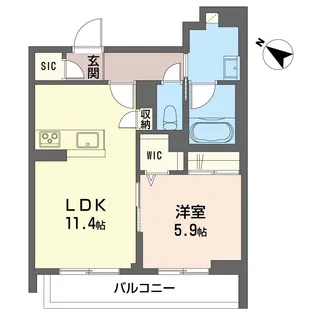 SHM ミア・カーサ スール【1階】の間取り