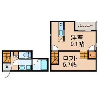 Garden Hills MATSUDO【2階】の間取り