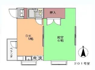 オオクラハイツ【2階】の間取り
