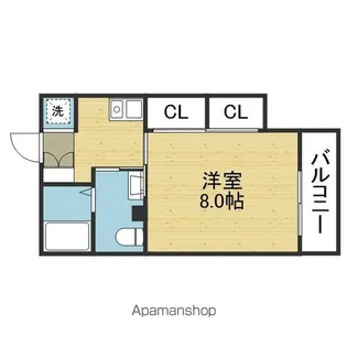 エステムコート大手前レシェンテ【7階】の間取り