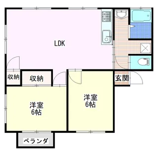 シティハイムヴァルト【1階】の間取り