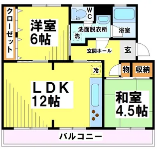 車返団地3街区4号棟【1階】の間取り