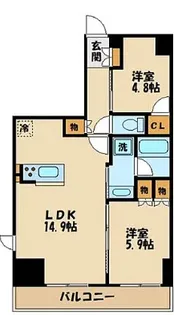 京王府中テラス【6階】の間取り