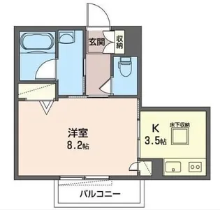 セゾン・ウールーII【1階】の間取り