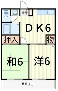 エステート奥戸【1階】の間取り