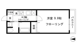 大原KYハイツIII【1階】の間取り