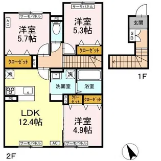 FIRST SKY N【2階】の間取り