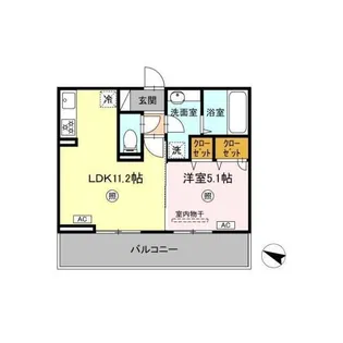 TORISIA古閑【2階】の間取り