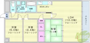 エスペランス日泉ビル【8階】の間取り