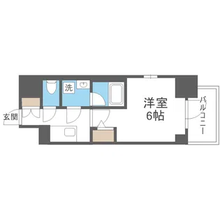 リヴェント難波ウエスト【2階】の間取り