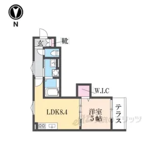 クリエオーレ吉田下島【3階】の間取り