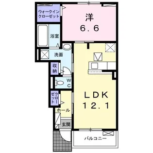 ミニョン弐番館【1階】の間取り