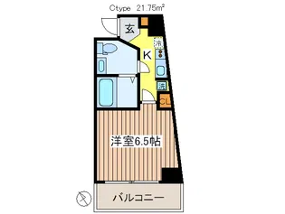 XEBEC門前仲町【5階】の間取り