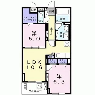 フォレスト ラコ【4階】の間取り