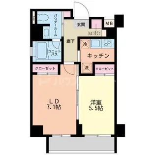 ミュージション門前仲町【7階】の間取り