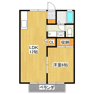 ジュネス精華A【2階】の間取り