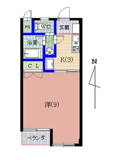 パークサイド成和【1階】の間取り