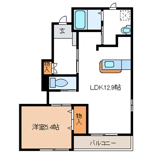 静岡県浜松市中央区大平台4【アパート】の間取り