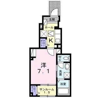 ヴィラージュ フェリス【1階】の間取り