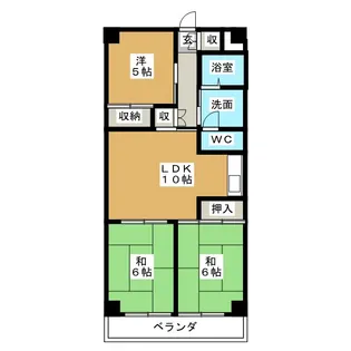 明正雅ハイツ【3階】の間取り