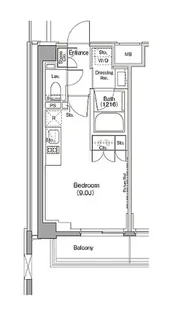 ザ・パークハビオ三軒茶屋テラス【3階】の間取り