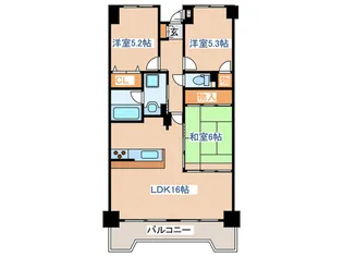 ネオハイツ中野栄【3階】の間取り