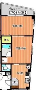 サンウエストSK【6階】の間取り