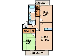福岡県春日市平田台5【アパート】の間取り