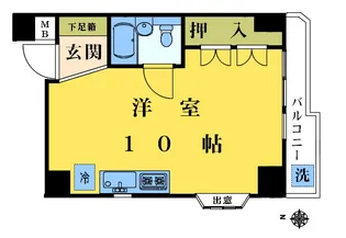 サンリバー中井【3階】の間取り