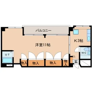 平和通りハイツ【4階】の間取り