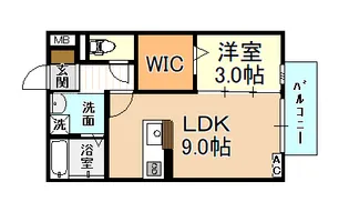 メルベーユ【1階】の間取り