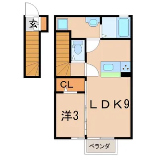 アクシィヴII【1階】の間取り