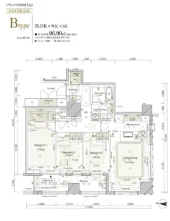 ブランズ千代田富士見【3階】の間取り