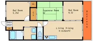 ベアーズ土山【2階】の間取り