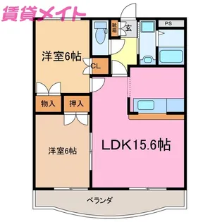 プロミネント伊勢中川II【1階】の間取り