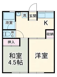 ヴィラ湘南B棟【2階】の間取り