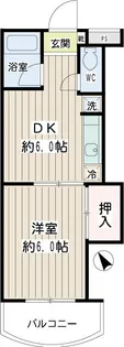 1DKの間取り画像