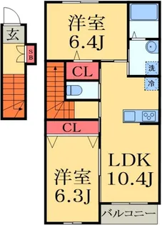 M&M弐番館【2階】の間取り