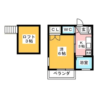 1Kの間取り画像