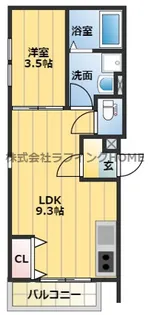 CLOVER津福【3階】の間取り