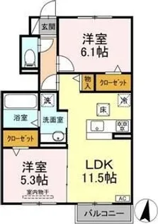 岐阜県岐阜市鏡島中1【アパート】の間取り