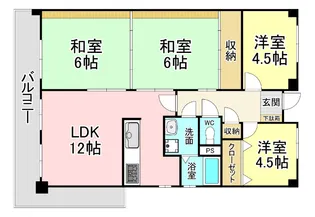 クラブハウス企救丘【3階】の間取り