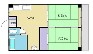 小田原ハイツ【3階】の間取り