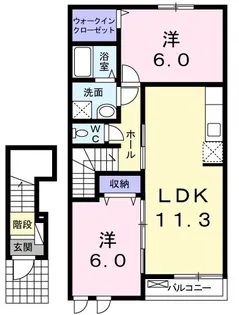 ピコット【2階】の間取り